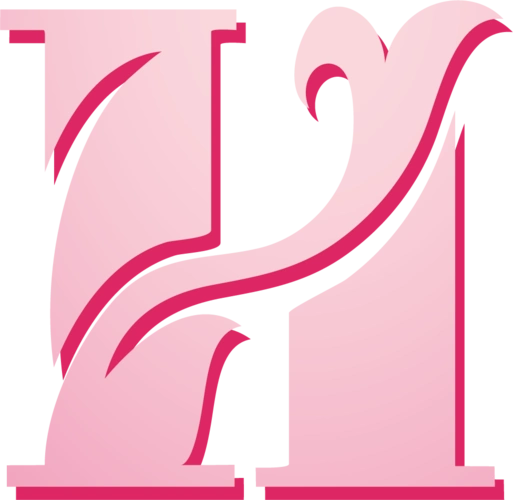 粉色创意字母h图片