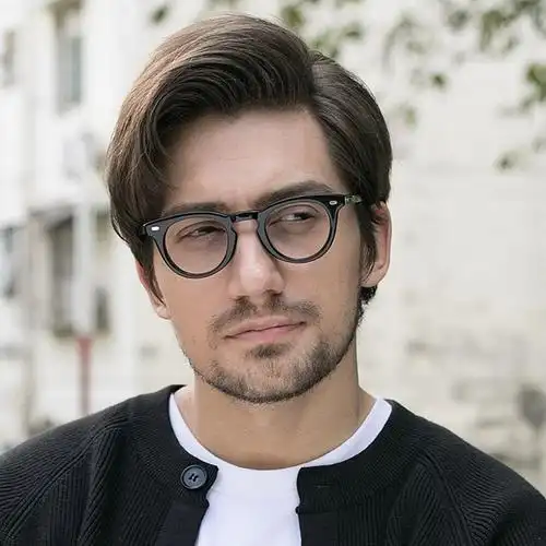 2022新款黑框眼睛框镜架男复古小框时尚潮流圆形眼镜框女网红