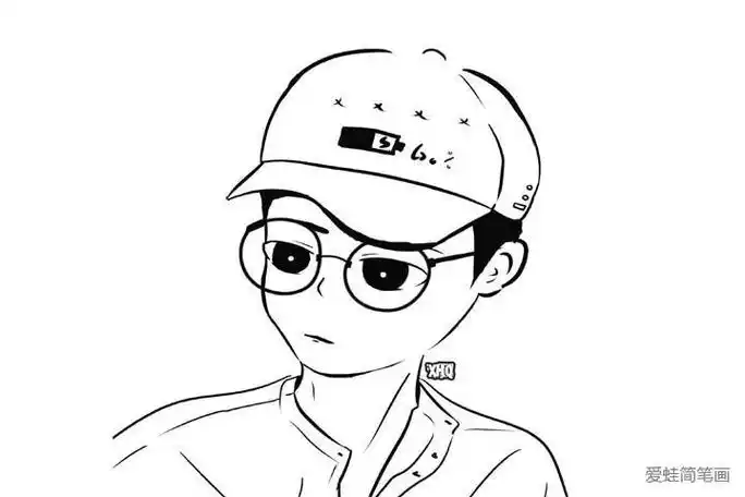 简笔画帅气的小男生简笔画步骤图解教程怎么画彩色简笔画帅气的小哥哥