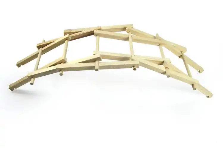 小制作 倍力桥 石拱桥 物理实验 diy 木制 拼装模型 小发明材料