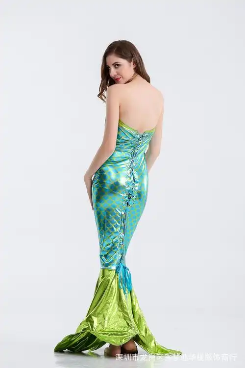 新款万圣节服装女成人美人鱼服装人鱼小姐公主酒吧走秀演出服装