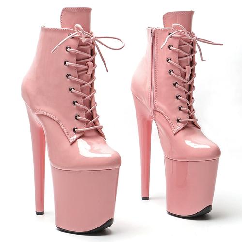 漆皮恨天高短靴钢管舞训练靴性感模特高跟靴情趣靴2kleecabe新款