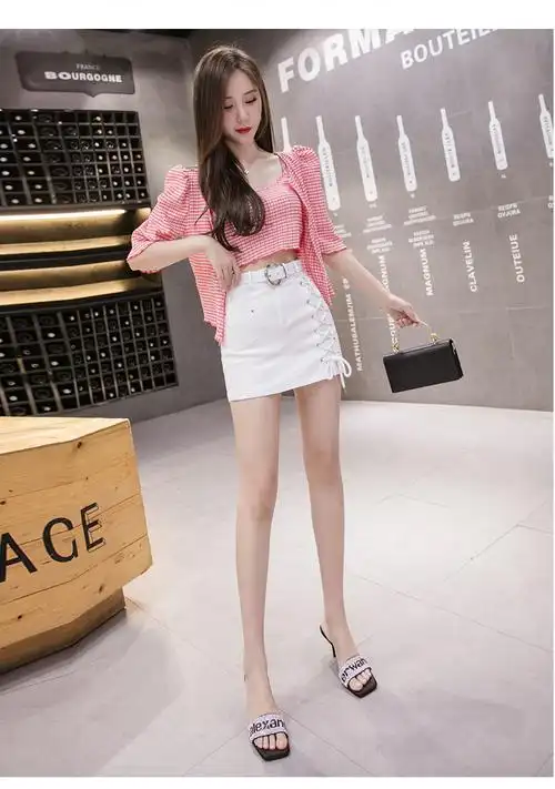 实拍牛仔短裙女新款夏季时尚性感包臀短裤裙防走光迷你裙超短裙