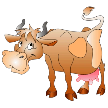 卡通绘画可爱的母牛