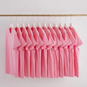 【抖音小红书】少女粉女士短袖t恤樱花粉半袖大码打底衫纯棉衣服