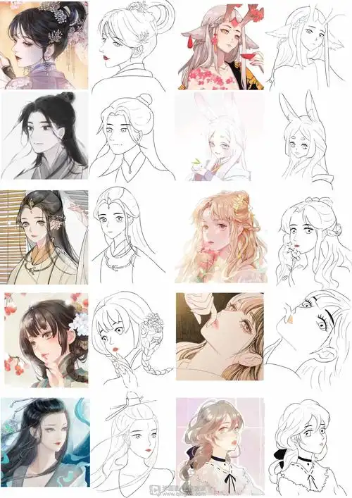 古风插画嘴巴的基本画法