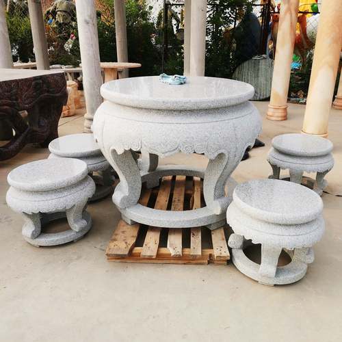 石桌石凳庭院花园中式现代石台别墅仿古休闲石桌椅茶台户外清仓