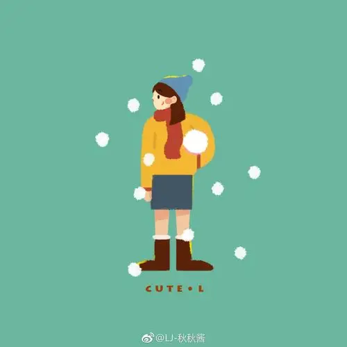 q萌 小女生的日常 手帐素材 插画 手绘 彩绘 头像 壁纸