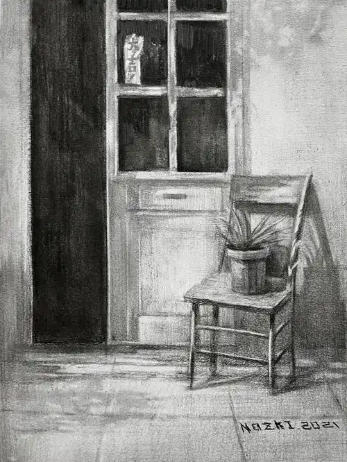 素描场景设计素描素描小稿示范