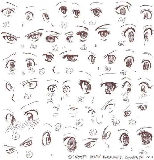 漫画眼睛素材 - 堆糖,美图壁纸兴趣社区