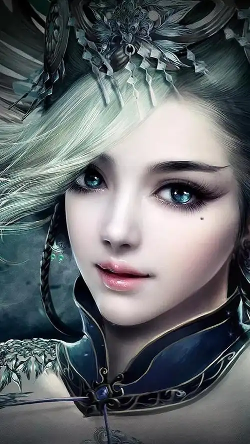 古风唯美梦幻插画手绘古装古典美女那