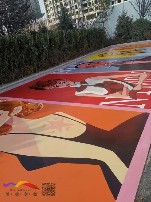 太原停车位彩绘墙绘手绘