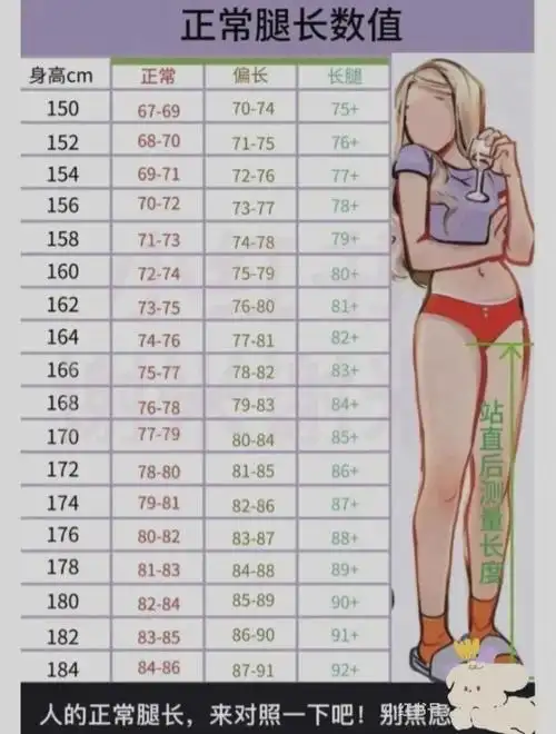 我160,按照图片里的划线标准,腿长86.是的,从小就被叫做"腿精"!