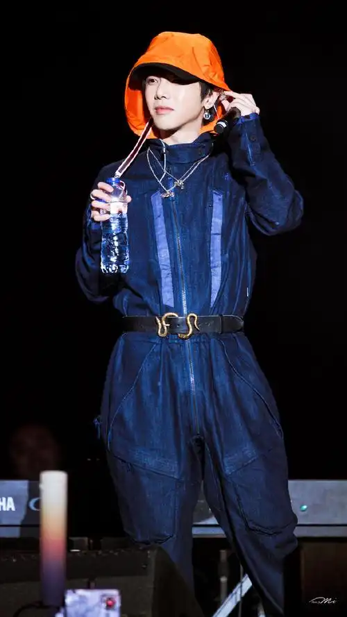 爱豆蓝色工装穿搭#虽然华晨宇是歌手不是爱豆但一点不妨碍他蓝色工装