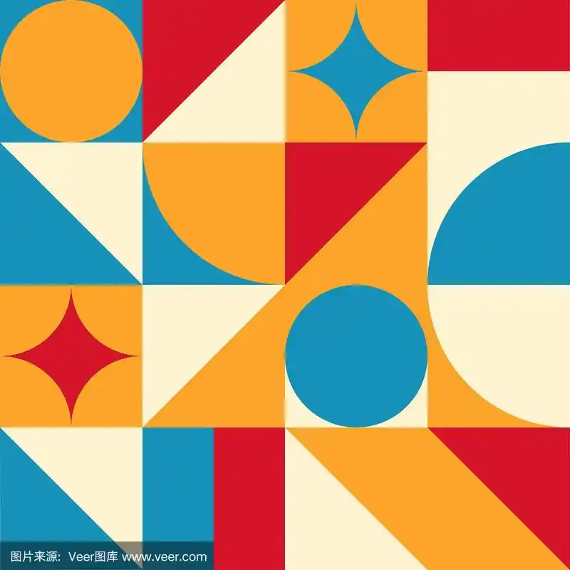 抽象几何图案是现代平面设计的载体