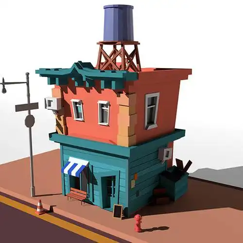 卡通房子maya模型