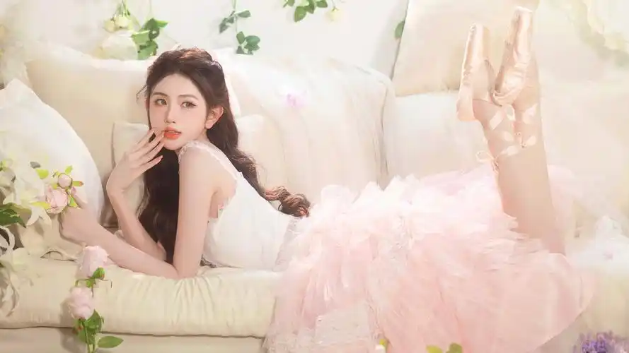 花园 公主 粉色裙子 鲜花 美女高清壁纸高清大图预览1920x1080_美女