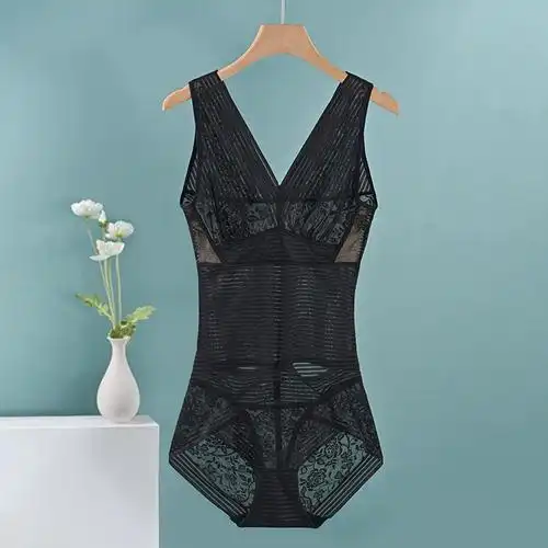 超薄塑身衣夏款收腹束腰塑形后脱式冰丝无痕夏天连体束身美体内衣