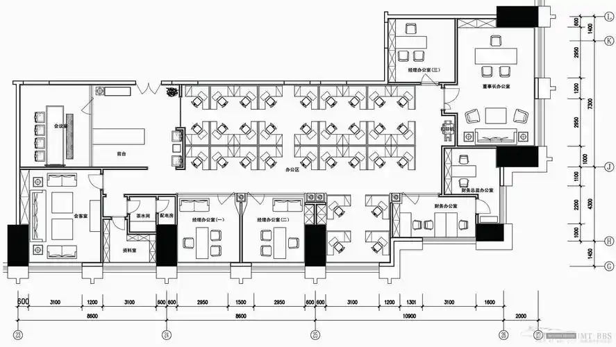 论坛 69 方案 69 公装平面 69 l型办公室求好方案