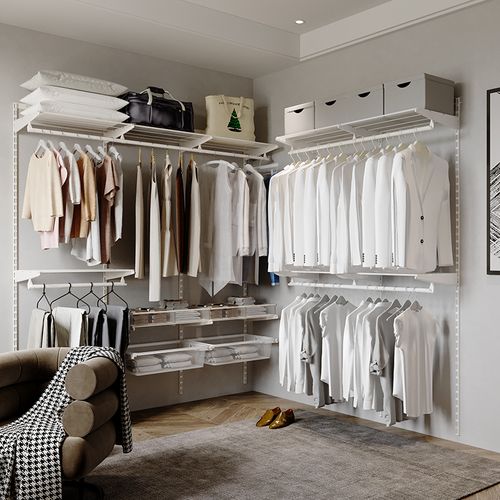 小象美美l型定制整体衣帽间步入式衣橱衣柜储物间收纳柜子家具