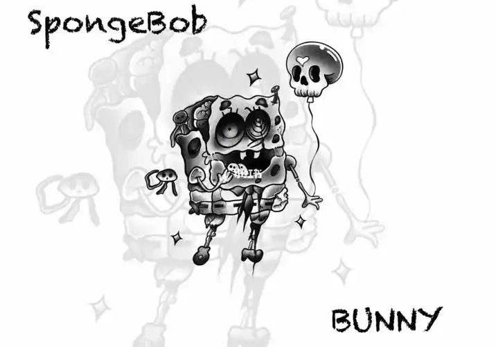 tattoo暗黑海绵宝宝