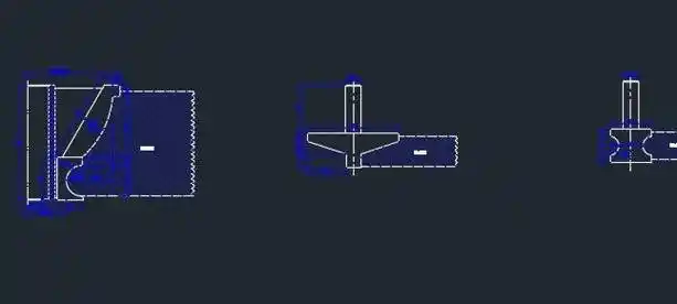 原创65个木工刀具cad设计图纸立轴铣刀和镂铣刀刀型图