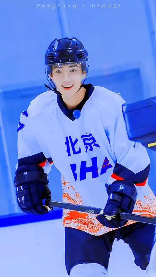 肖战壁纸##肖战冰球服造型海报花絮照