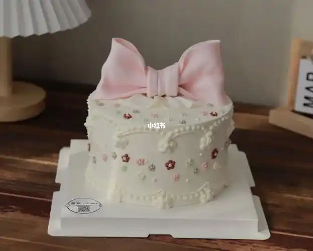 洛丽塔风翻糖蝴蝶结生日蛋糕温柔少女风