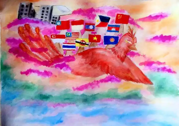 我校积极参加第二届中国东盟青少年绘画展