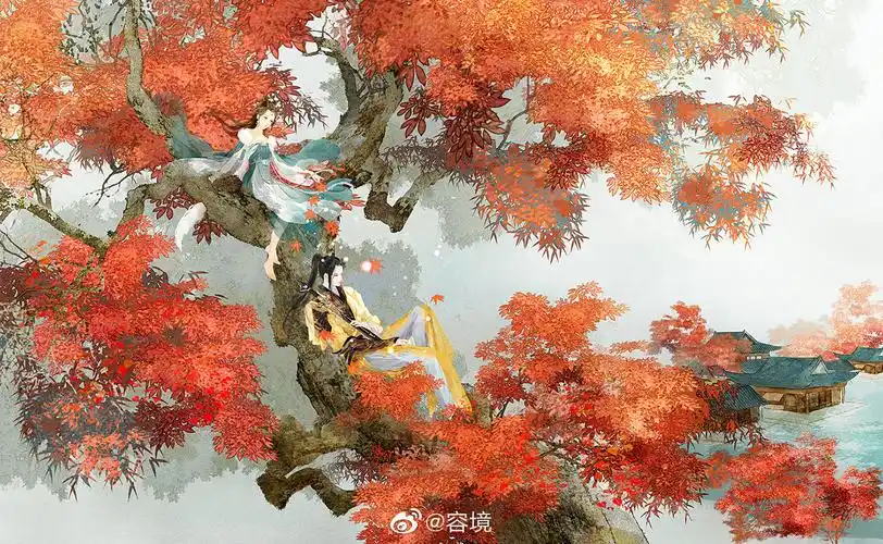 (古风情侣)绘师:容境 - 堆糖,美图壁纸兴趣社区