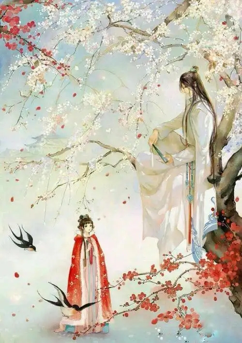 古风插画,风景,人物,手绘,水彩,水墨画,涂鸦,唯美,意境,背景壁纸.