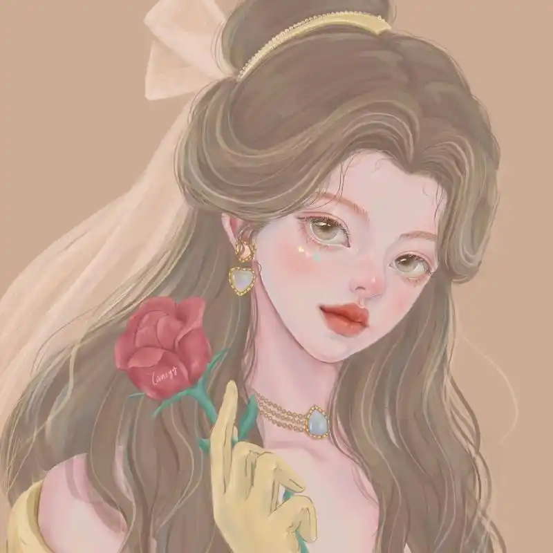 一组迪士尼公主手绘头像 看看有木有喜欢滴