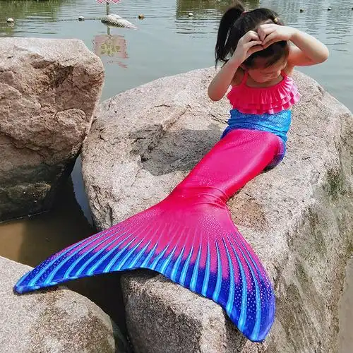 迪士尼(disney)高品质美人鱼泳衣大人母女美人鱼亲子装泳衣成人儿童