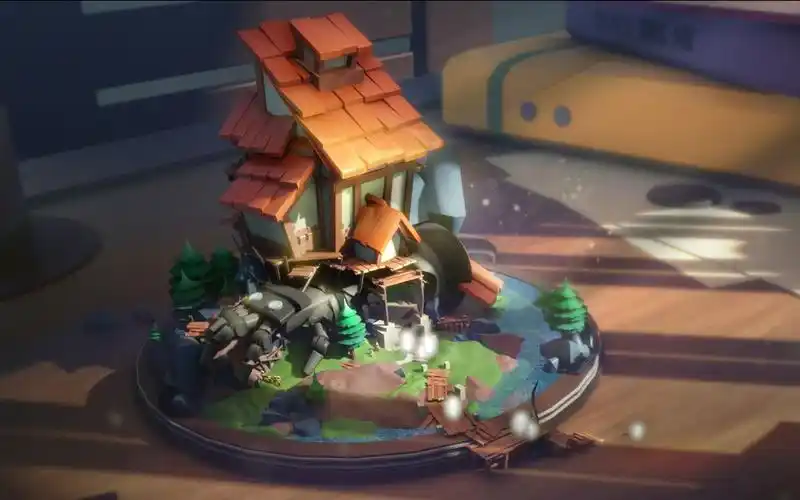 3dmax零基础建模:动画场景"小房子"3d模型教程