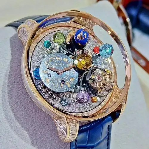 新款jacob&co捷克豹solar玫瑰金t钻43.