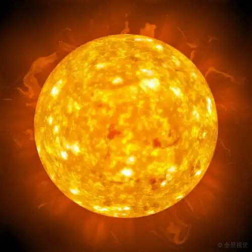 火红_发光_太阳_燃烧_球_插画_高清图片_全景视觉