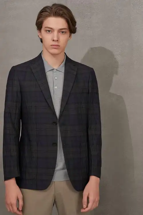 allegri_细纹 褶皱西装外套