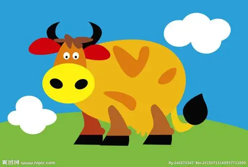 插画牛图片[设计图,jpg]