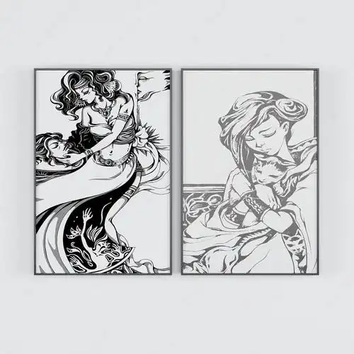 卡通人物装饰画模型信息