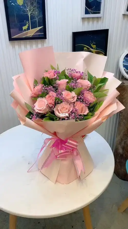 一束花的仪式感粉色系花束生日花束揭阳同城花束配送