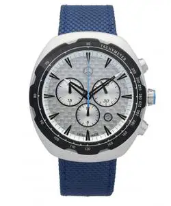 梅赛德斯奔驰mercedes benz男士石英手表b67996388黑银蓝43.5mm