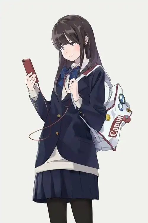 动漫# 校服 女子高中生 少女