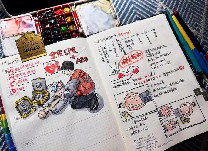 💉💪急救培训手账笔记📖