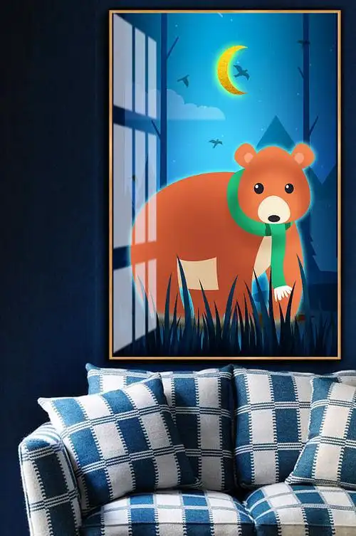 北欧简约可爱熊装饰画