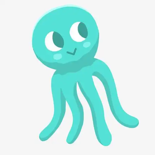 可爱的乌贼矢量图