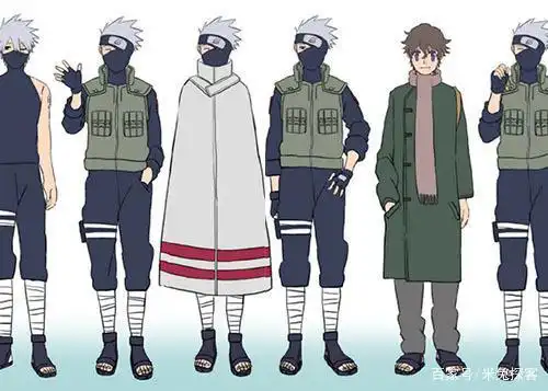 火影:卡卡西一生成长图,唯一一次露脸,竟然穿的这么土