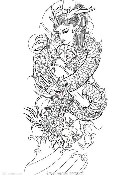 花臂纹身手稿_纹身图案手稿图片_灵魂的纹身作品集