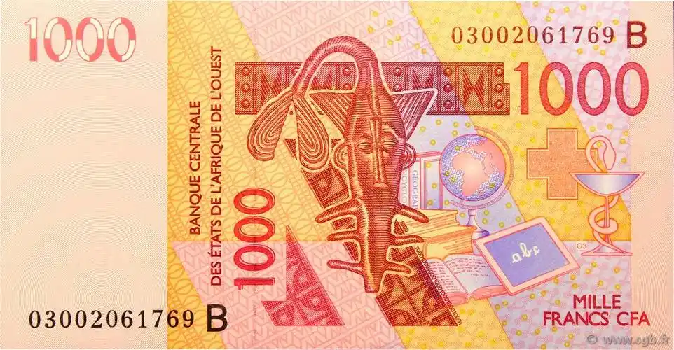 1000 francs west african states 2003 p.215ba