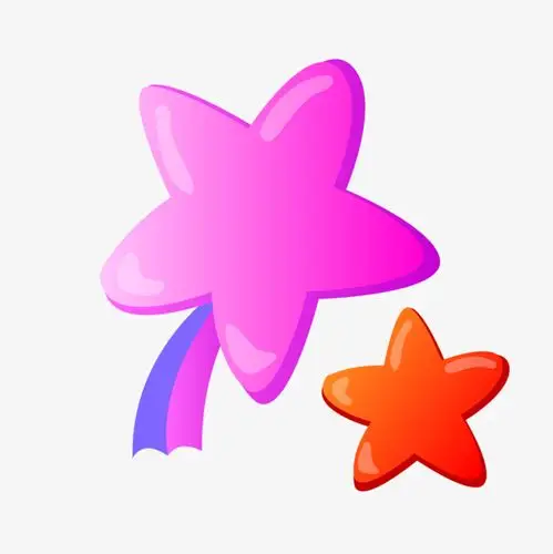 粉红色五角星装饰