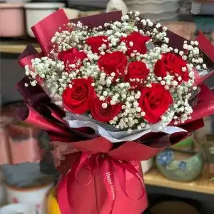 11支玫瑰花束礼盒爱人七夕情人节鲜花同城速递海口市秀英区美兰区